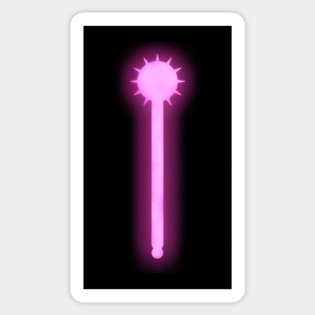 Spiritual Weapon (Pink Morningstar) Sticker by The d20 Syndicate